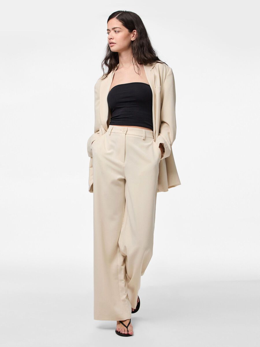 Carousel image - PCKAMIL WIDE-LEG TROUSERS, Sandshell | 5