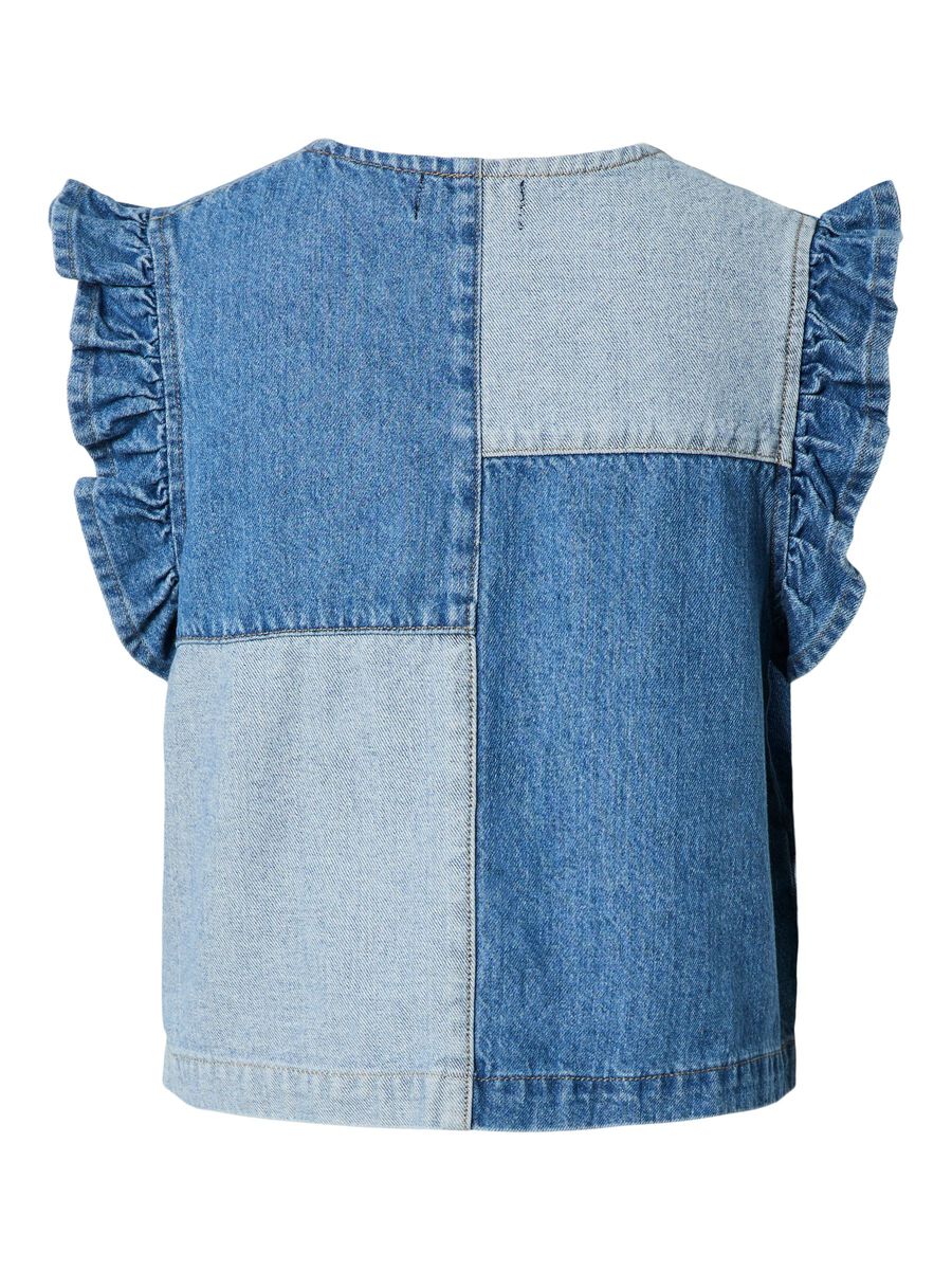 Carousel image - GILET IN DENIM, Medium Blue Denim | 7
