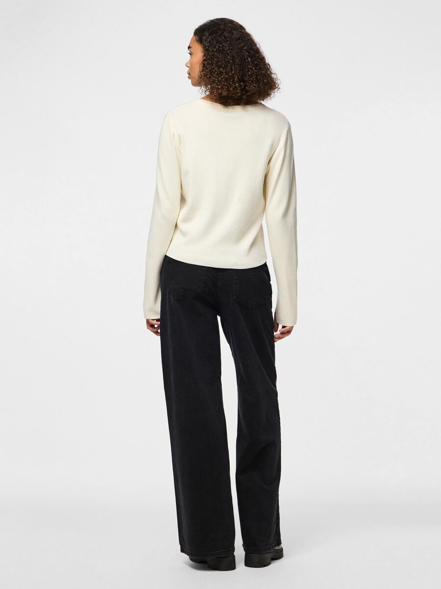 Pieces PCMULINDA KNITTED CARDIGAN, Coconut Milk, highres - 17160492_CoconutMilk_004.jpg