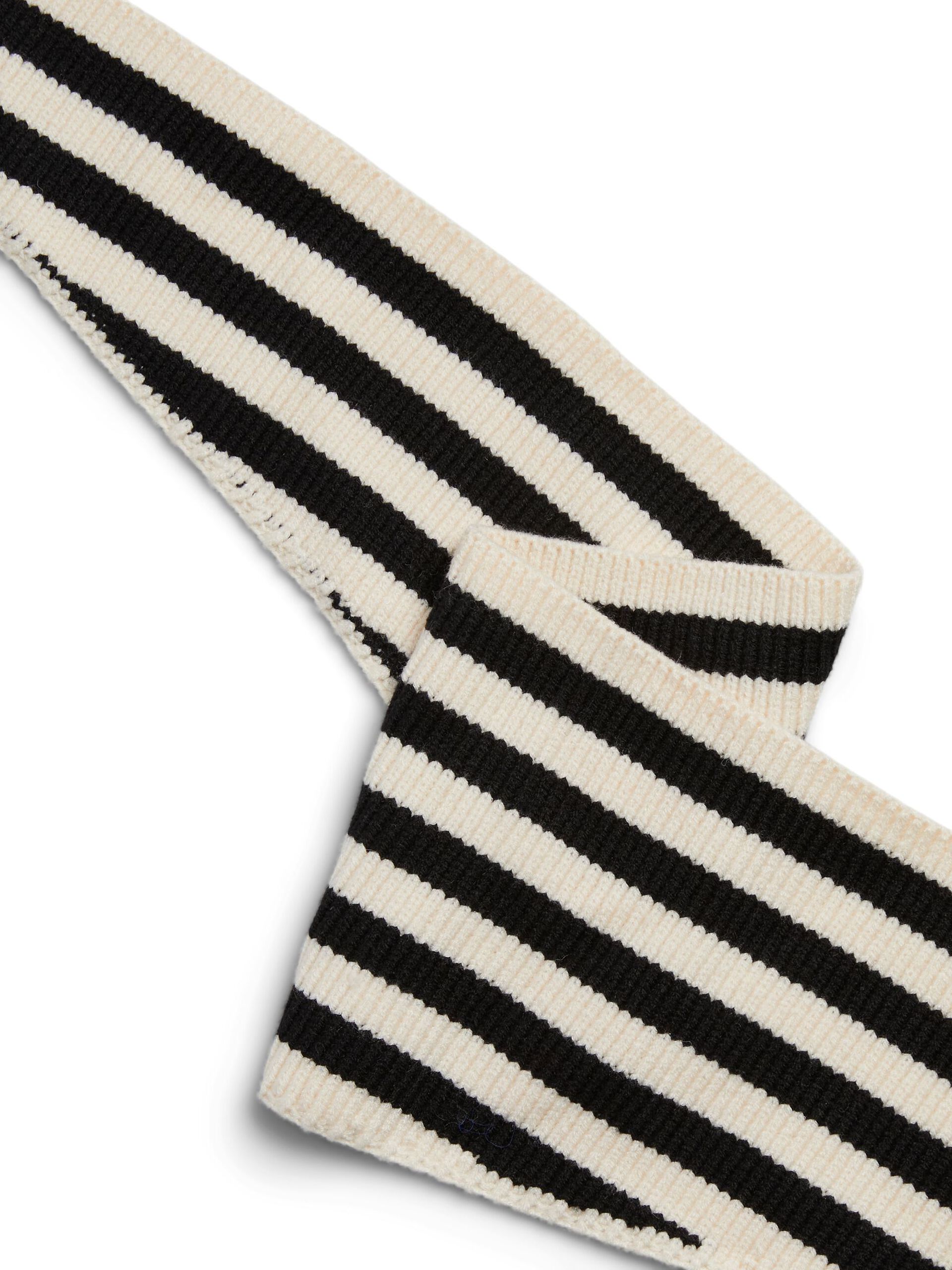 Carousel image - PCLULLU STRIPED SCARF, Cloud Dancer | 3