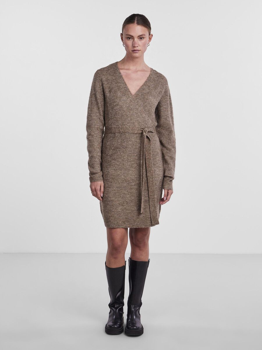 Pieces PCELLEN KNITTED DRESS, Fossil, highres - 17140738_Fossil_005.jpg