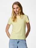 Product image thumbnail - PCNICCA GERIPPTES T-SHIRT, French Vanilla | 1