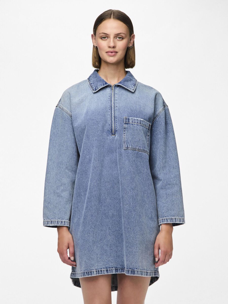 Pieces PCRENE JEANSKLEID, Medium Blue Denim, highres - 17153022_MediumBlueDenim_003.jpg