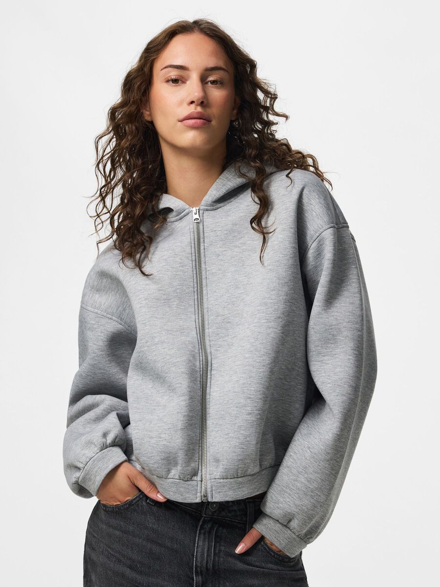 Product carousel image - PCBUCUBA RITS SCUBA HOODIE, Light Grey Melange | 1