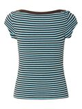 Product image thumbnail - PCSOF BOATNECK CAP SLEEVE TOP, Blue Radiance | 8