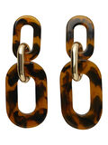 Pieces LEOPARD LOOK DROP EARRINGS, Coffee Bean, highres - 17099957_CoffeeBean_721194_001.jpg