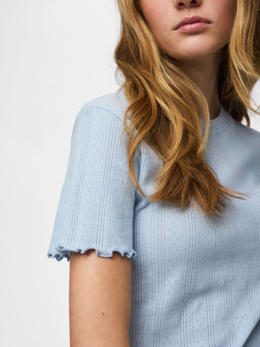 Carousel image - PCMARIE HULM&Oslash;NSTRET T-SHIRT, Cashmere Blue | 4