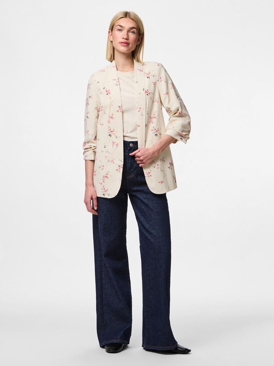 Carousel image - PCBOSELLA - LONGUEUR 3/4 - IMPRIM&Eacute; BLAZER, Whitecap Gray | 5