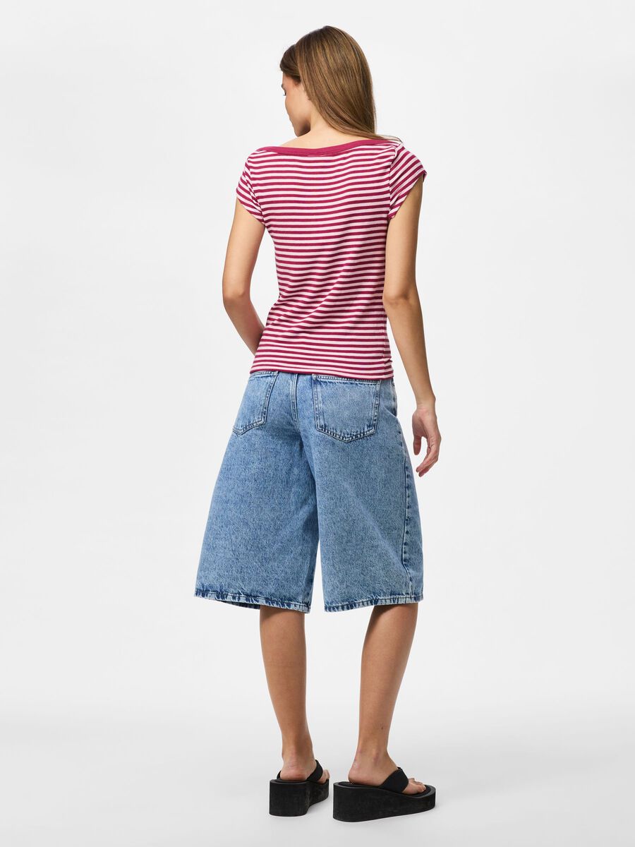 Product carousel image - PCSOF BOATNECK CAP SLEEVE TOP, Roseate Spoonbill | 2