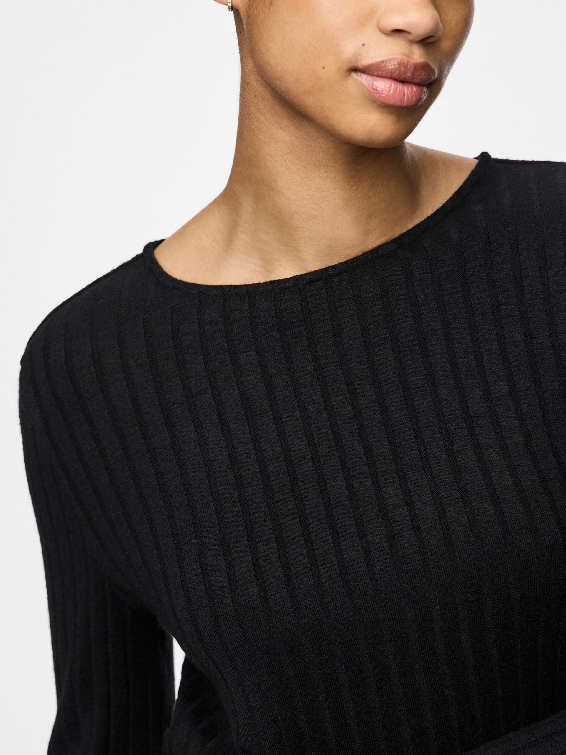 Carousel image - PCIRIS LONG SLEEVED BLOUSE, Black | 4