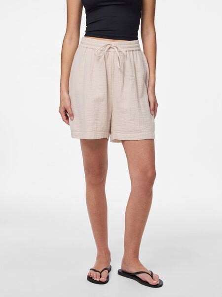 Pieces PCSASTINA HW MUSSELIN SHORTS, Silver Gray, highres - 17156470_SilverGray_003.jpg