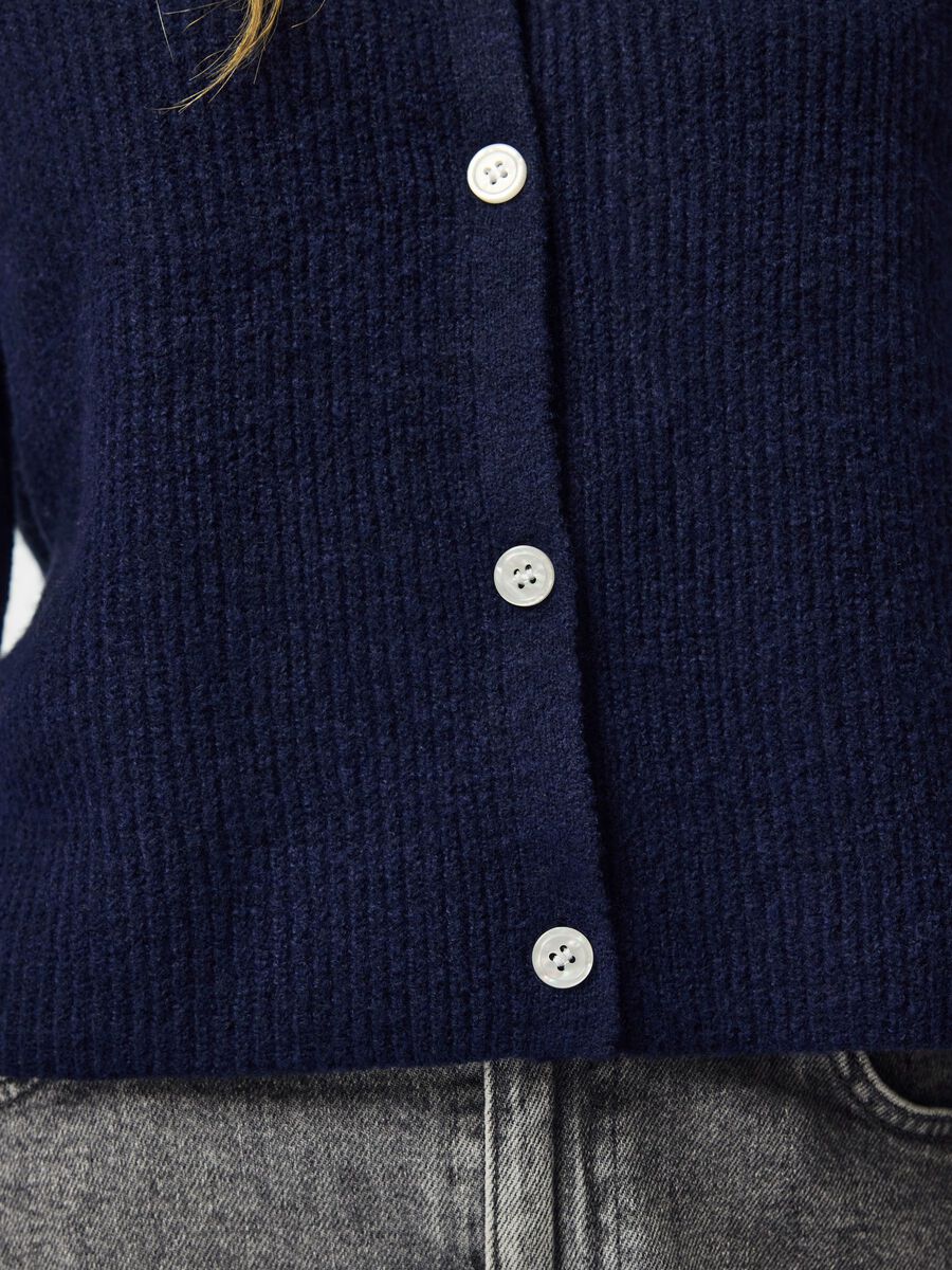 Carousel image 4 PCSILLY STRIKKET CARDIGAN, Maritime Blue