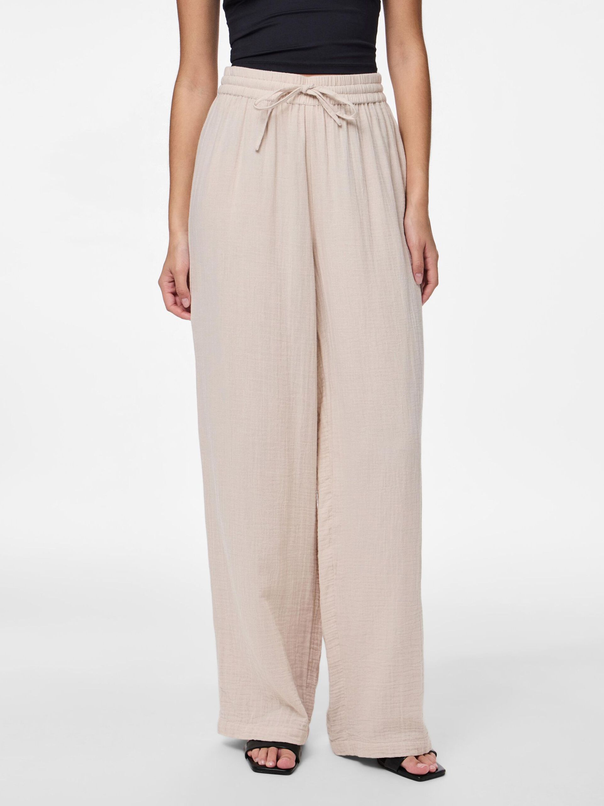 Carousel image - PCSASTINA HW MUSLIN BYXOR MED VIDA BEN, Silver Gray | 3