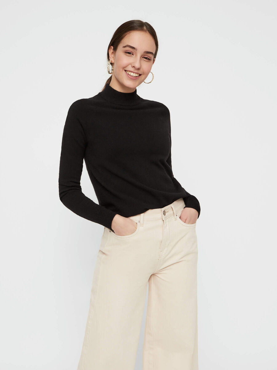 Carousel image - HØJHALSET PULLOVER, Black | 1