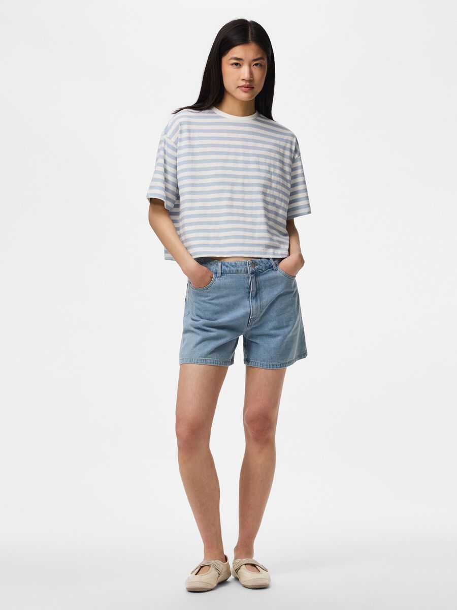 Product carousel image - PCSADIE 2/4 BOXY  T-SHIRT, Cashmere Blue | 1