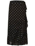 Pieces GOLD DOTTED LONG SKIRT, Black, highres - 17096181_Black_685409_001.jpg