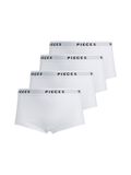 Pieces PCLOGO LADY 4ER-PACK BOXERSHORTS, Bright White, highres - 17106857_BrightWhite_001.jpg