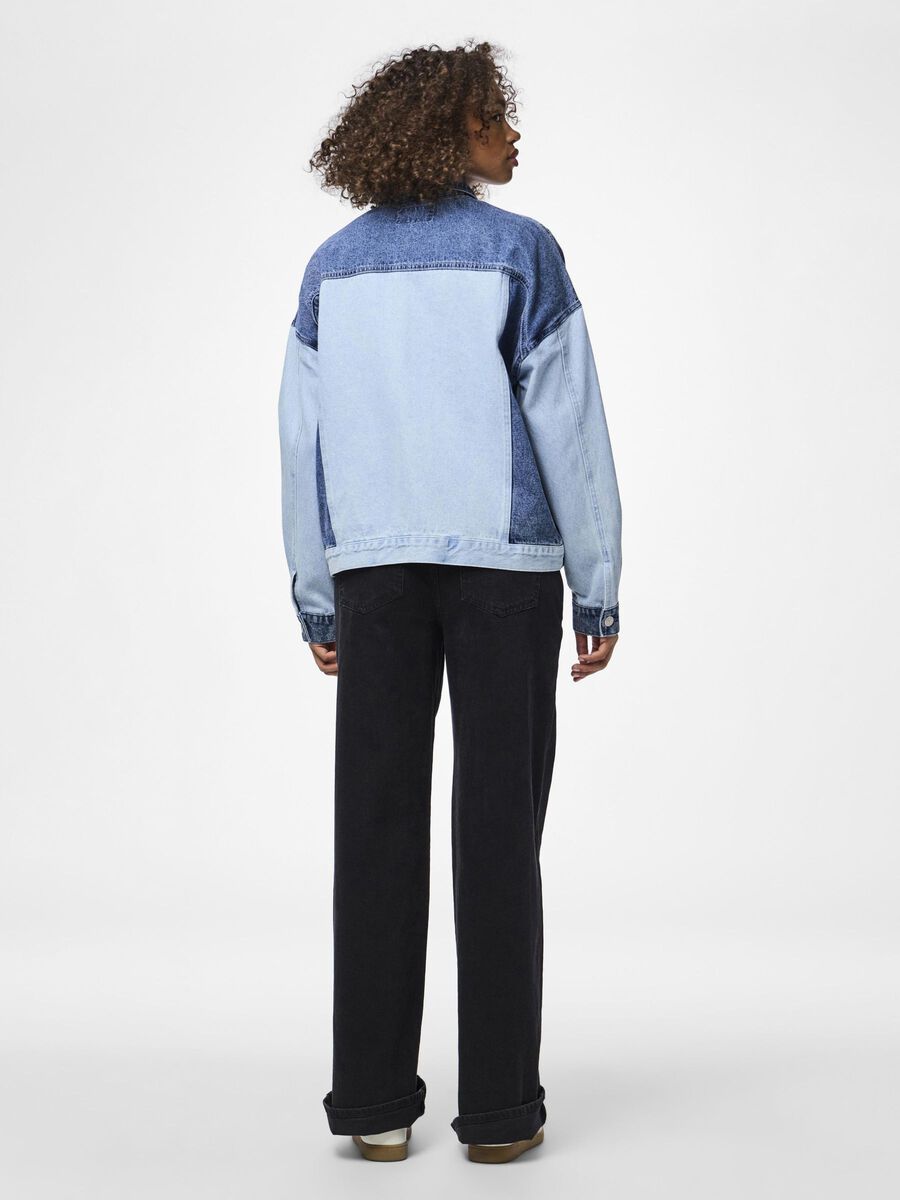 Pieces PCFAMY JEANSHEMD, Light Blue Denim, highres - 17157924_LightBlueDenim_1186168_004.jpg