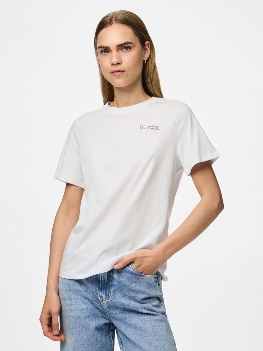 Pieces PCFAST T-SHIRT, Bright White, highres - 17164110_BrightWhite_1263090_003.jpg