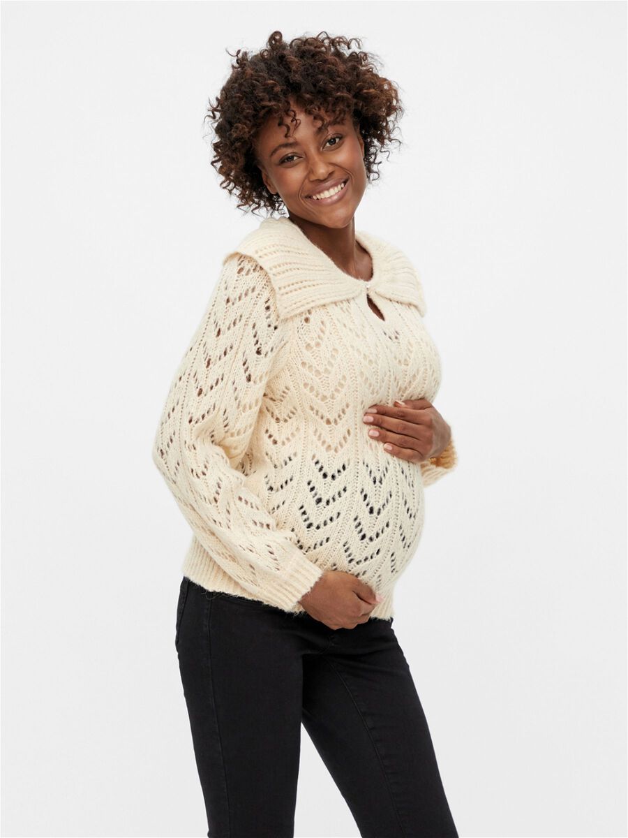 Mama.licious PCMFRIDA LS O-NECK COLLAR KNIT PULL EN MAILLE, Dawn, highres - 20014713_Dawn_003.jpg