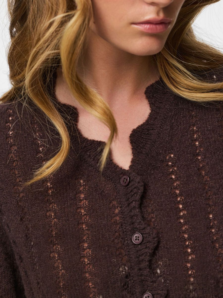 Carousel image 4 PCADA STRIKKET CARDIGAN, Ganache