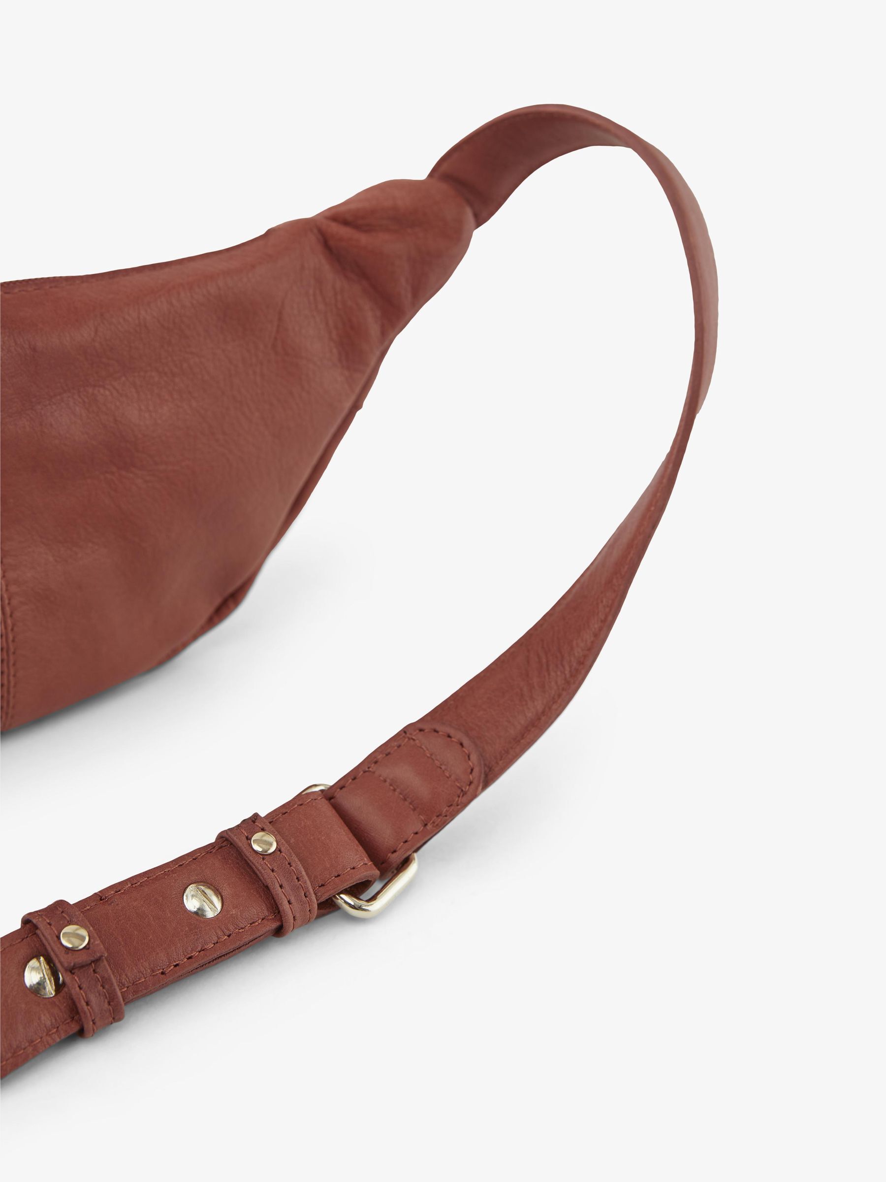 Red leather bum bag 2025