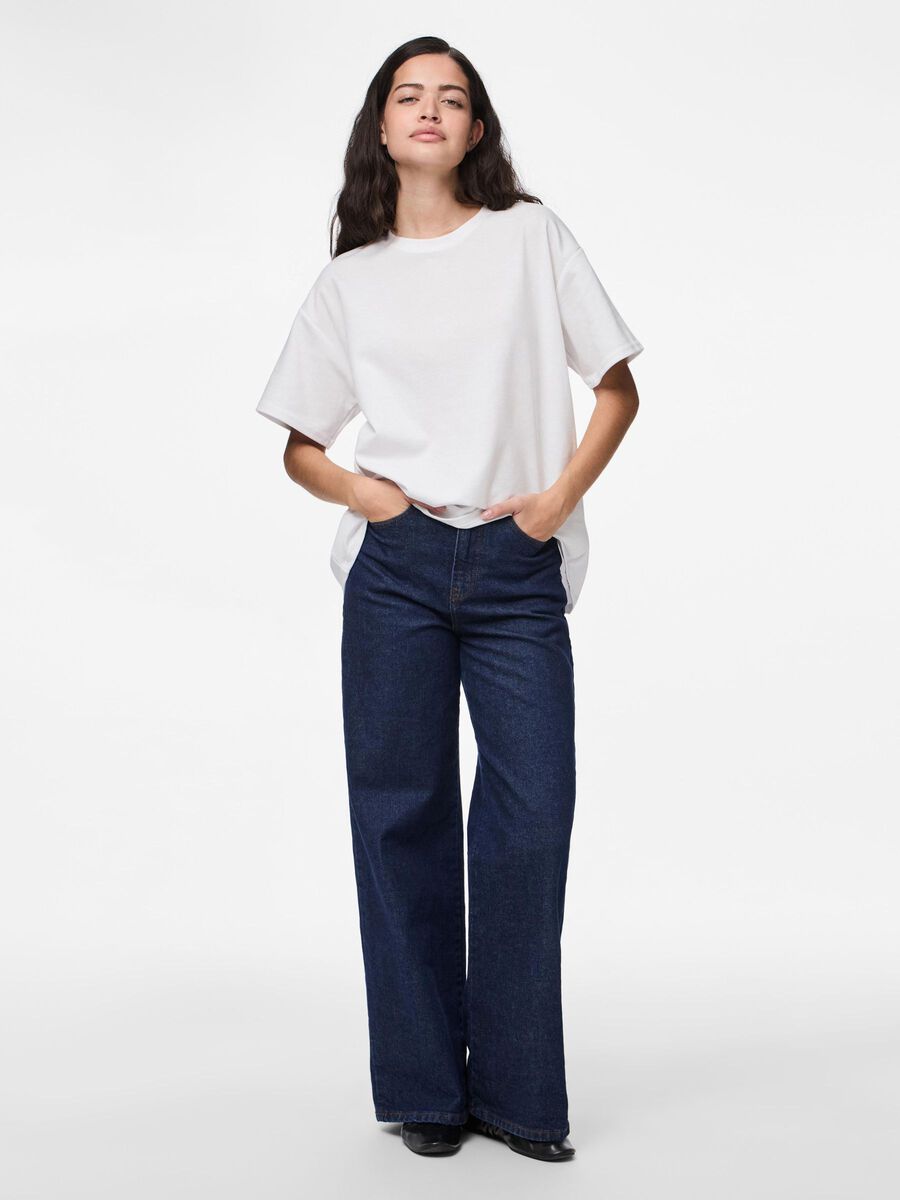 Pieces PCSKYLAR OVERSIZED T-SHIRT, Bright White, highres - 17146654_BrightWhite_005.jpg