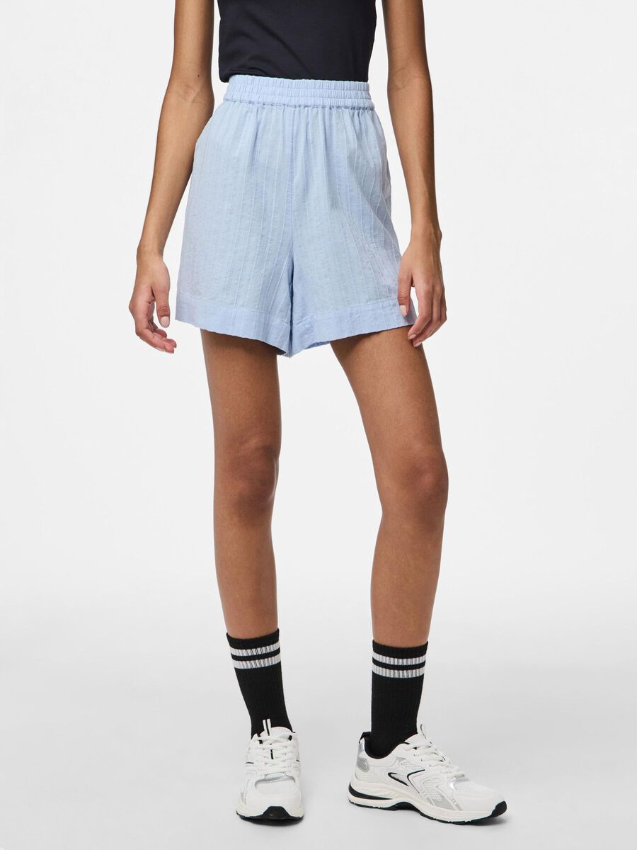 Pieces PCMUNA MW COTTON SHORTS, Cashmere Blue, highres - 17155193_CashmereBlue_003.jpg