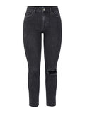 Pieces MID-RISE SLIM FIT JEANS, Black Denim, highres - 17106400_BlackDenim_001.jpg