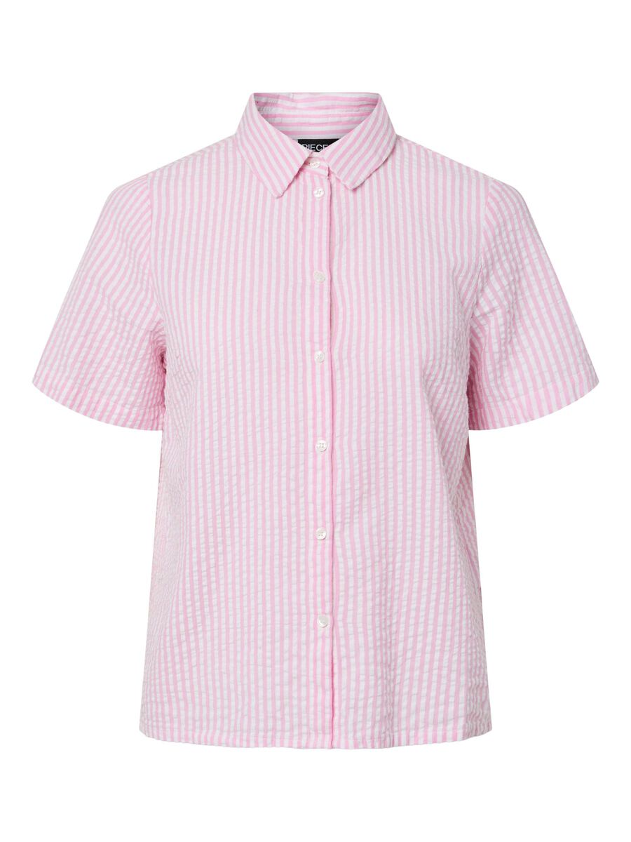 Pieces PCSALLY SEERSUCKER SHORT SLEEVED SHIRT, Pastel Lavender, highres - 17146892_PastelLavender_1109763_001.jpg