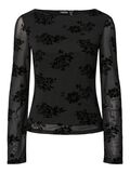 Product image thumbnail - PCFLIKKA MESH LONG SLEEVED TOP, Black | 5