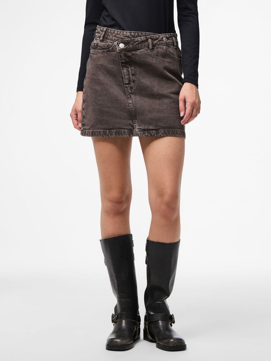 Carousel image - PCSELMA DENIM MININEDERDEL, Hot Fudge | 1