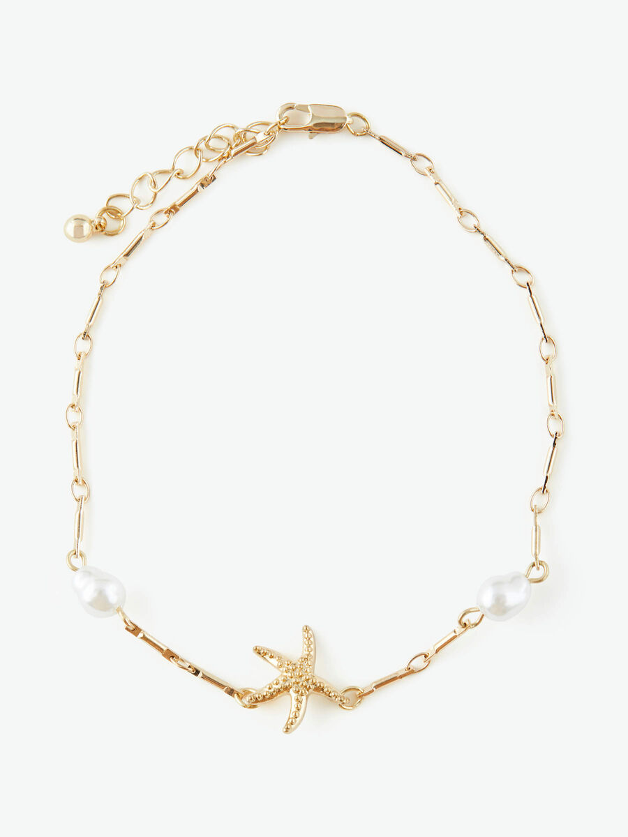 Pieces PCALINE ANKLE BRACELET, Gold Colour, highres - 17103813_GoldColour_001.jpg