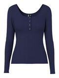 Pieces PCKITTE  LONG-SLEEVED T-SHIRT, Maritime Blue, highres - 17101437_MaritimeBlue_001.jpg