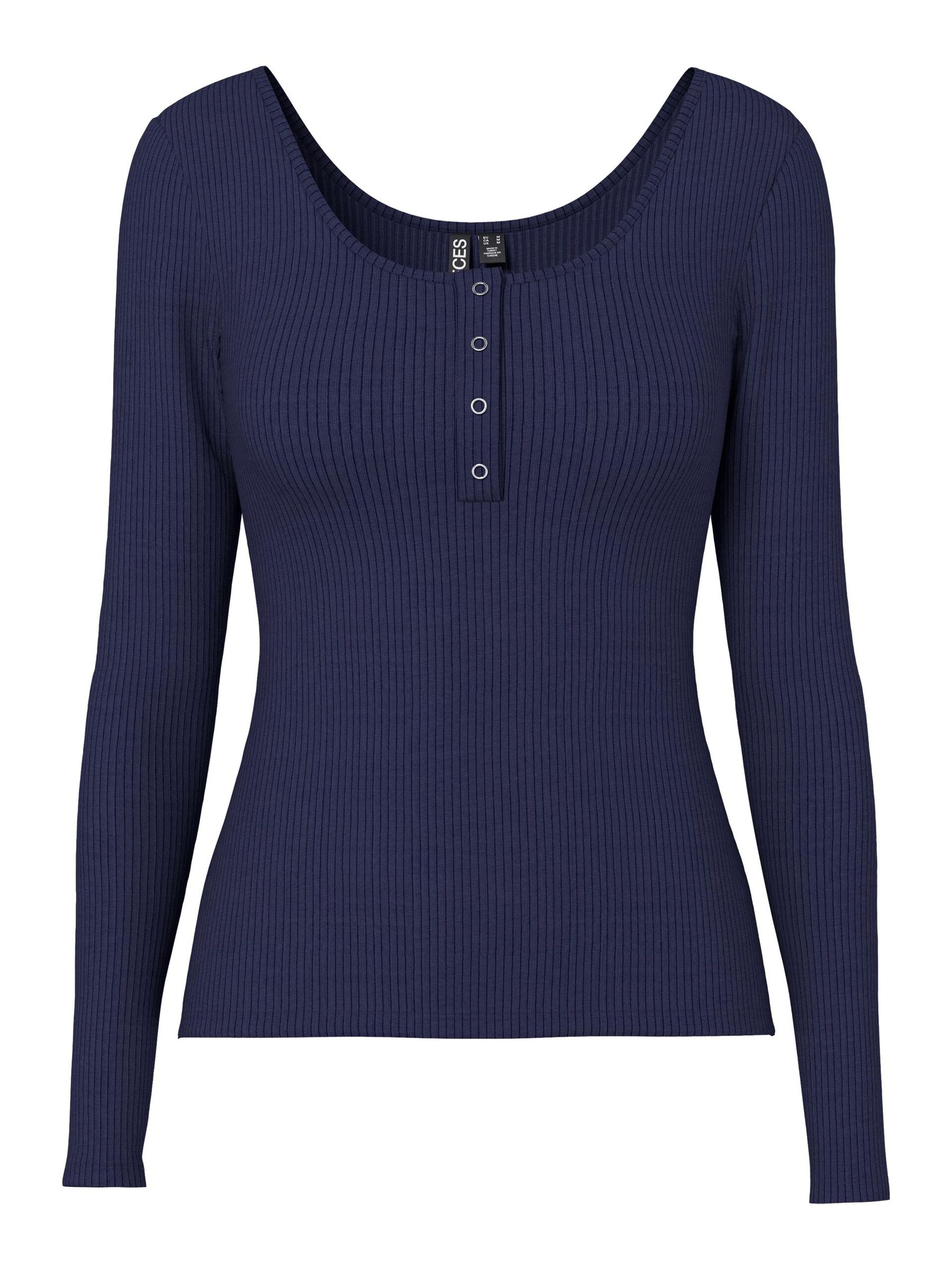 Carousel image - MAGLIETTA A MANICHE LUNGHE, Maritime Blue | 5