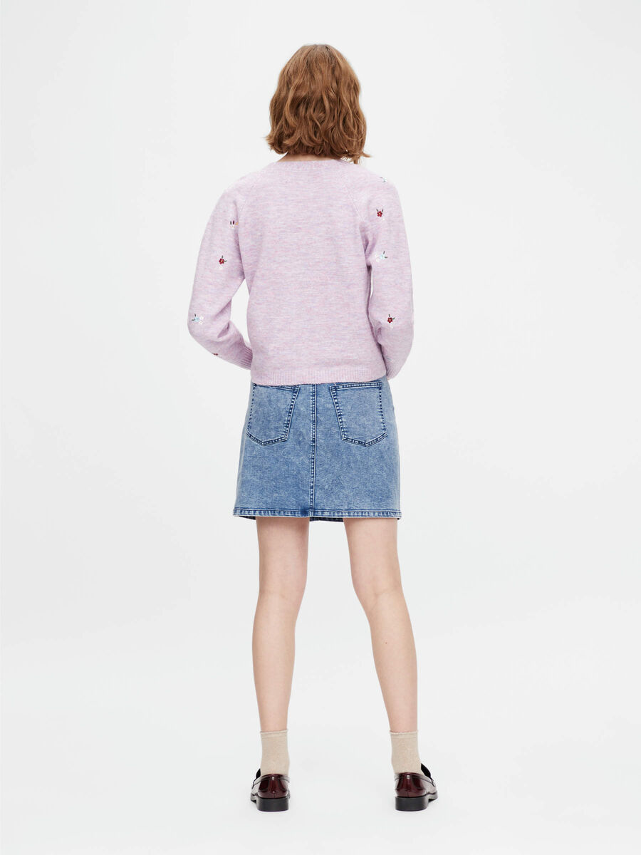 Pieces PCCLARA KNITTED CARDIGAN, Lavender, highres - 17120136_Lavender_904398_004.jpg