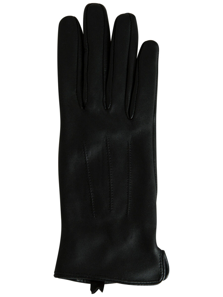 Pieces LEDER HANDSCHUHE, Black, highres - 17086829_Black_002.jpg