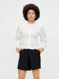 Pieces SMOCK BLOUSE À MANCHES LONGUES, Bright White, highres - 17117107_BrightWhite_003.jpg