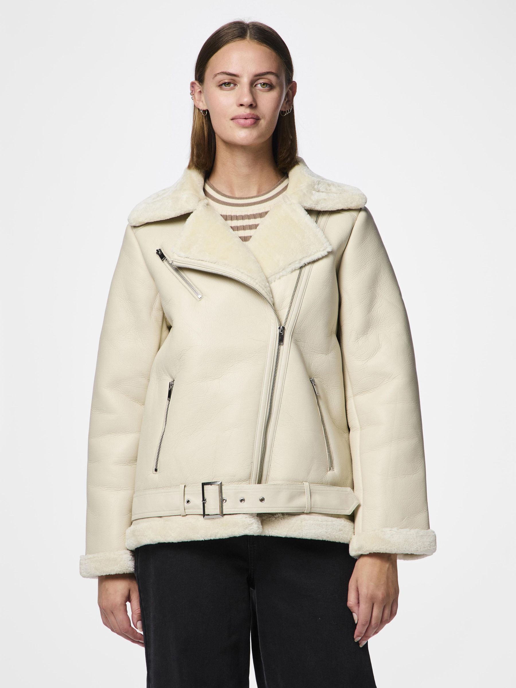 Pieces aviator jacket best sale