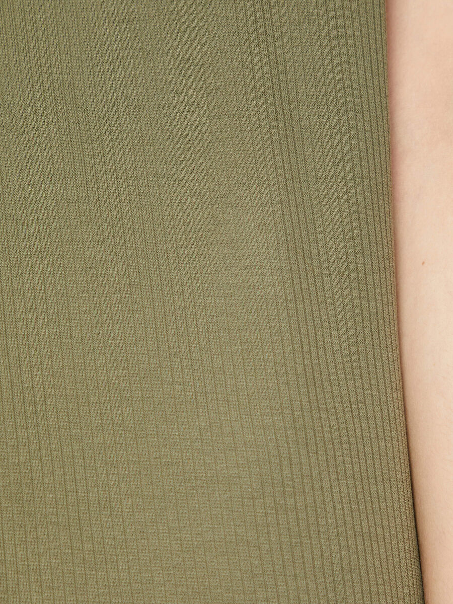 Carousel image - KROPSN&AElig;R RIB KJOLE, Deep Lichen Green | 5