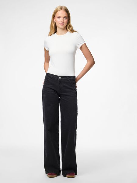 Pieces PCSELMA LW WIDE FIT JEANS, Black Denim, highres - 17152175_BlackDenim_005.jpg