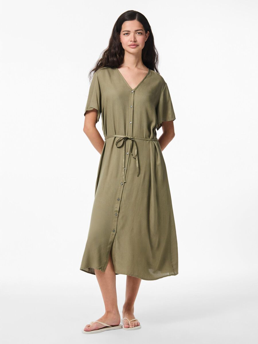Pieces PCNYA V-NECK MIDI DRESS, Mermaid, highres - 17156465_Mermaid_003.jpg