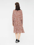 Pieces PRINTED LONG SLEEVED DRESS, Root Beer, highres - 17109858_RootBeer_811656_004.jpg