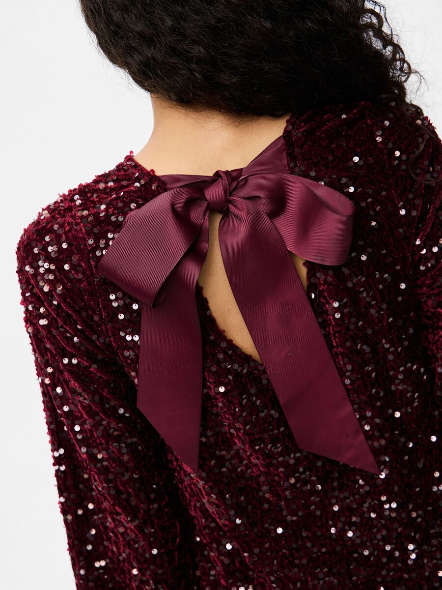 Product carousel image - PCKAM PAILLETTEN MINIKLEID, Tawny Port | 6