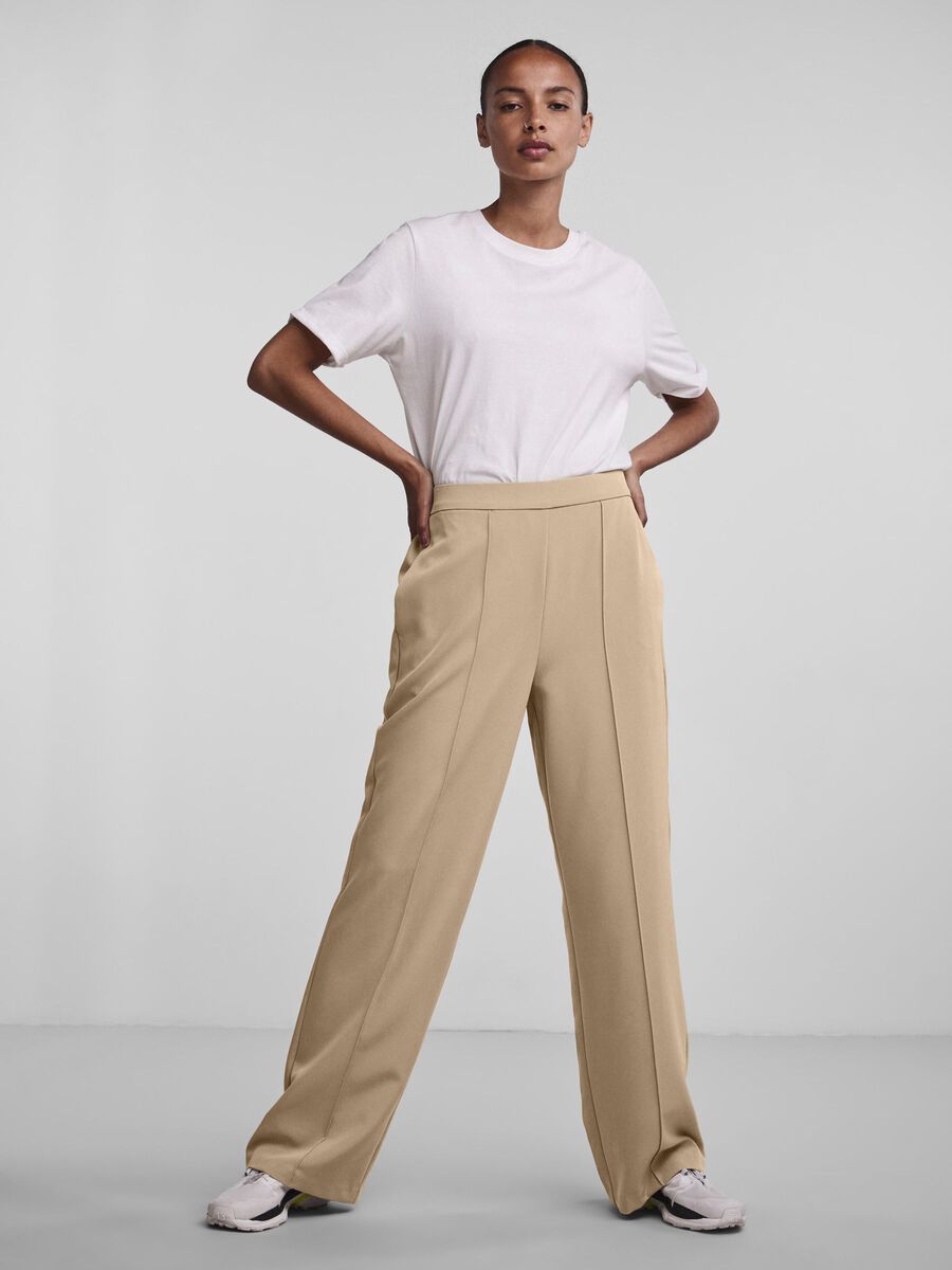 Pieces PCBOSSY WIDE-LEG TROUSERS, Silver Mink, highres - 17113859_SilverMink_005.jpg