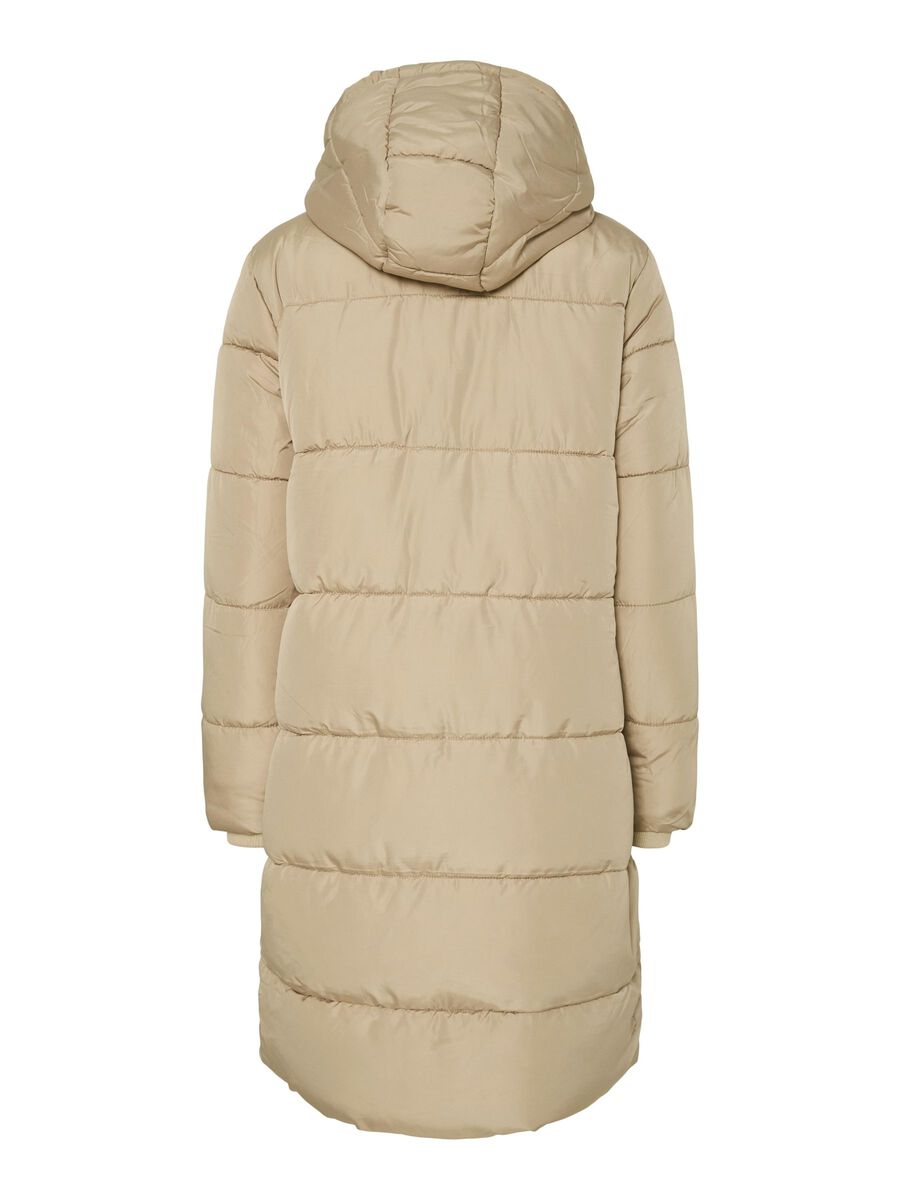 LONGLINE WATTIERTE JACKE | Braun | PIECES® Deutschland