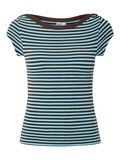 Product image thumbnail - PCSOF BOATNECK CAP SLEEVE TOP, Blue Radiance | 6
