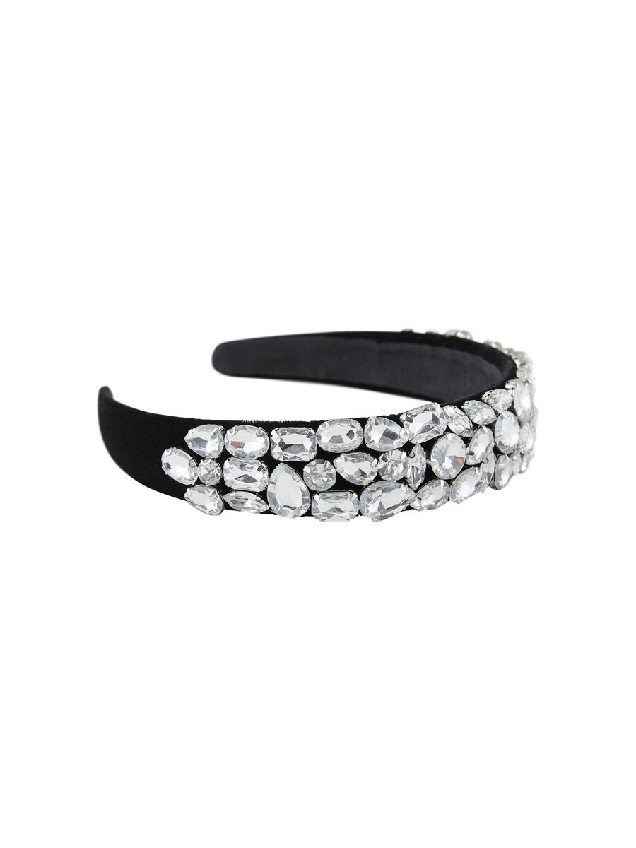 Pieces RHINESTONE HAIRBAND, Black, highres - 17104249_Black_766614_001.jpg