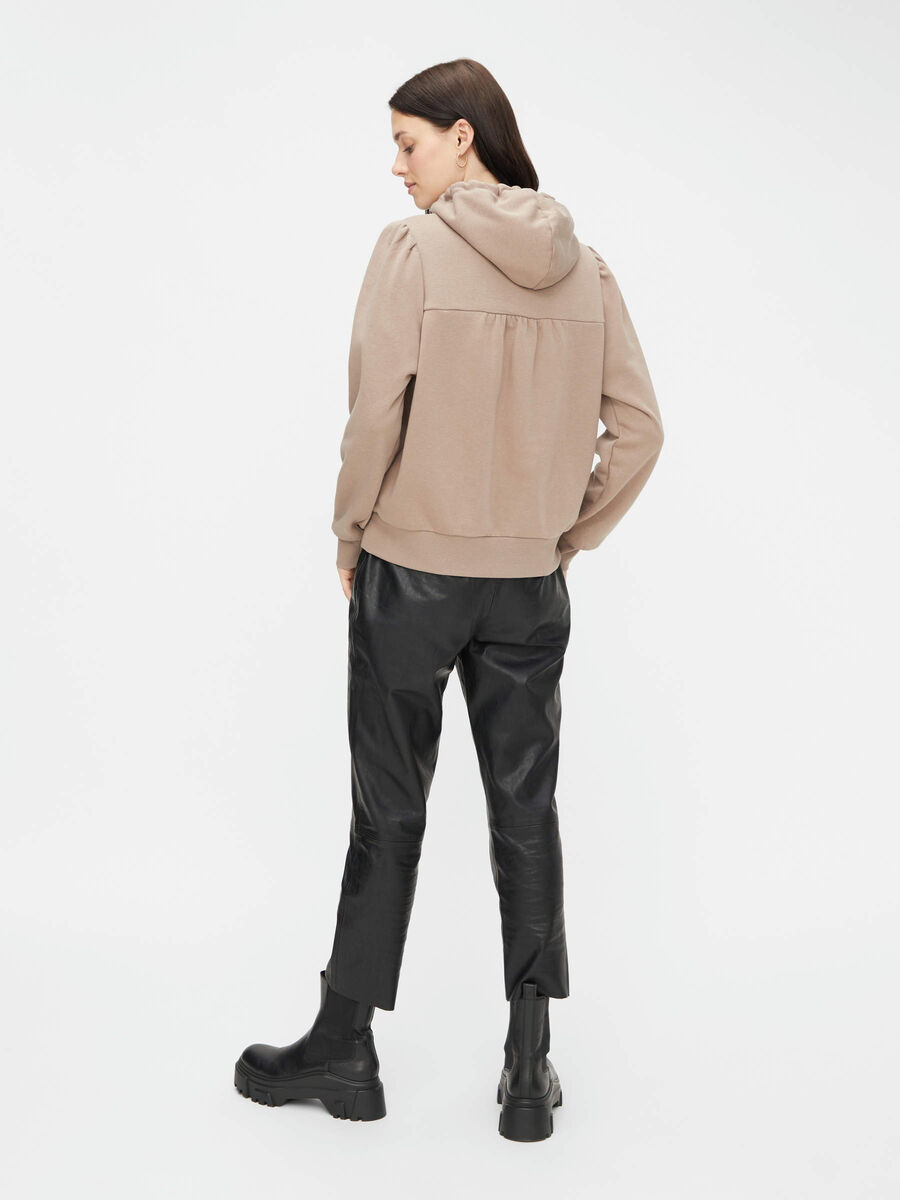 Pieces LANGÆRMET HOODIE, Taupe Gray, highres - 17109371_TaupeGray_004.jpg