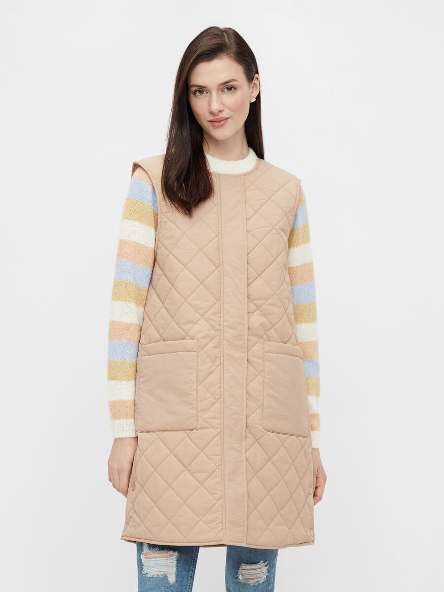 Pieces GILET, Warm Taupe, highres - 17111376_WarmTaupe_003.jpg